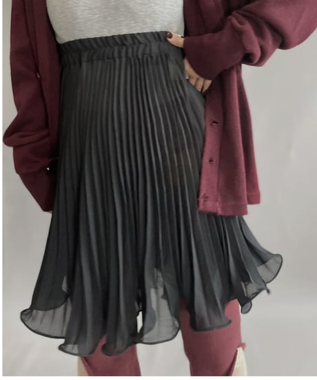 【USED】  Nuwa Poly Long Skirt  / 221126-011