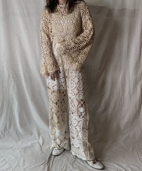 【RE;CIRCLE】 RE Crochet Pants①/210512-012