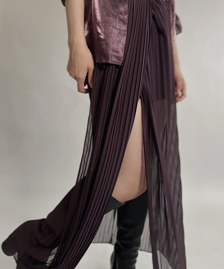 【USED】 Poly Long Skirt / 220702-004
