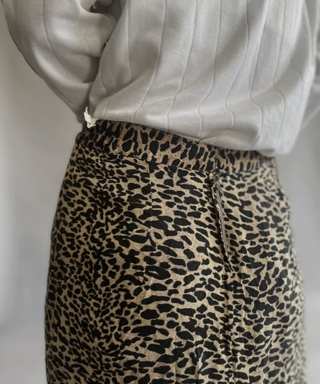 【USED】  Poly Leopard Long Skirt / 2300513-007