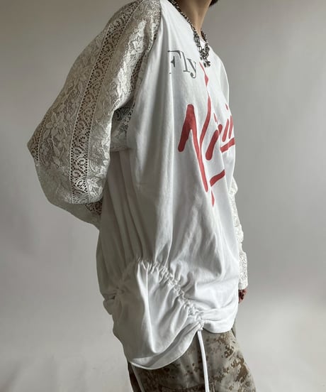 【RE;CIRCLE】 RE Lace Switching Raglan T-Shirt / 250605-003