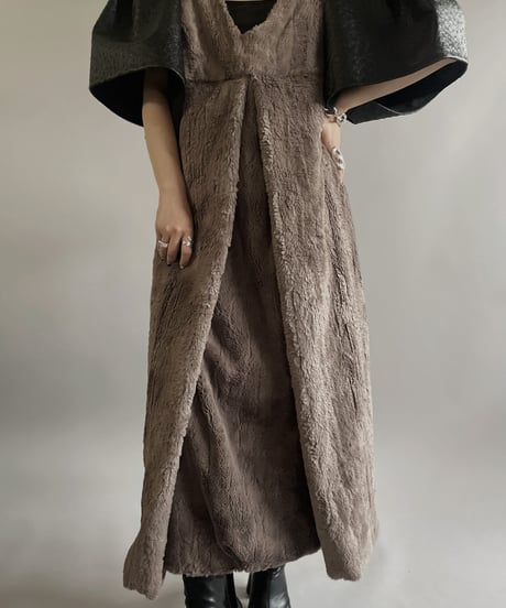 【USED】BRYAN and JOHNNY S/S  Fur Design One-Piece /240414-017
