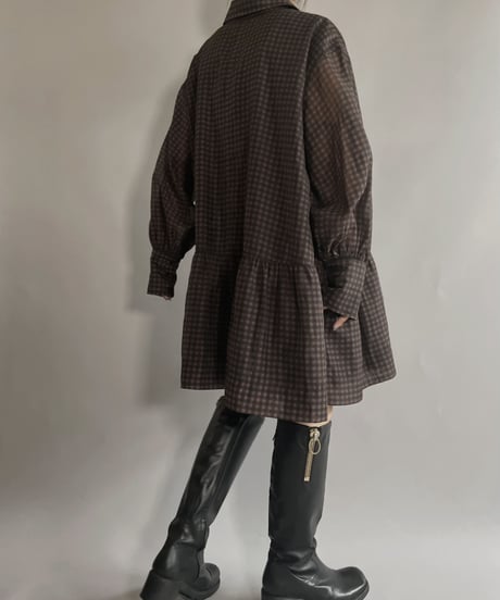 【USED】  GANNI Checked One-piece / 221015-009