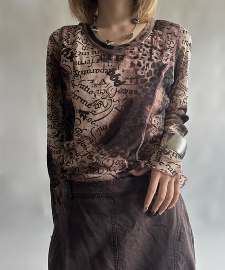 【USED】 Design Sheer top / 250906-005