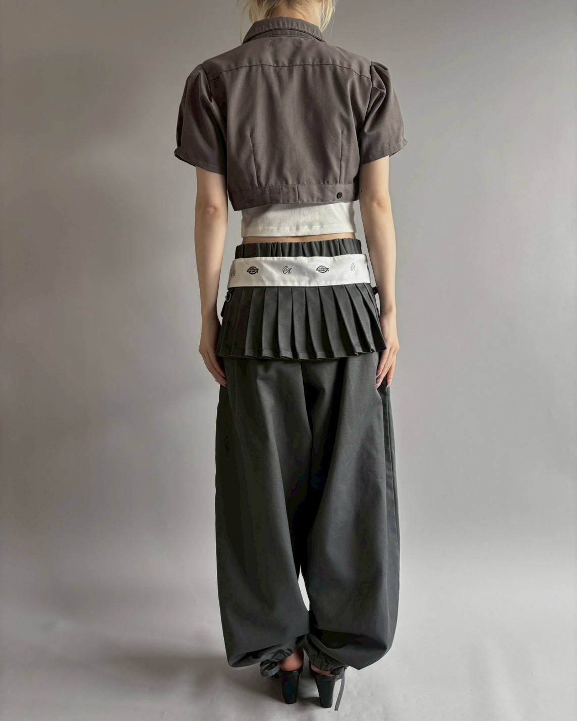 chinatsuaoyama チナツアオヤマ リメイク ジャージ カットソー Chinatsu Aoyama】 RE Makers Shirt Charcoal Gray
