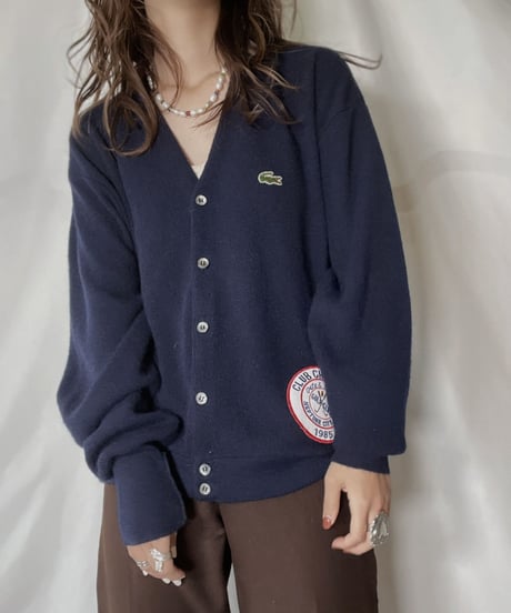 【USED】   LACOSTE Knit Cardigan④/211126-005