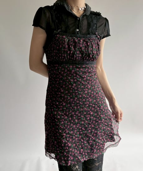 【USED】 Flower Pattern Camisole One-Piece / 250726-020