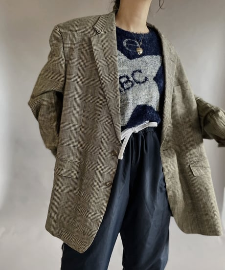 【USED】 Poly + Wool Knit Sweater / 230114-011