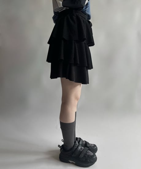 【USED】 Glitter tired mini Skirt / 250906-002