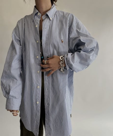 【USED】 Polo Ralph Lauren Striped Shirt / 220820-008