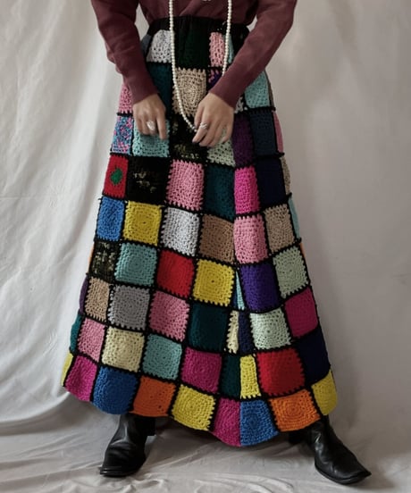 【RE;CIRCLE】 RE Granny Long Skirt①/211216-040