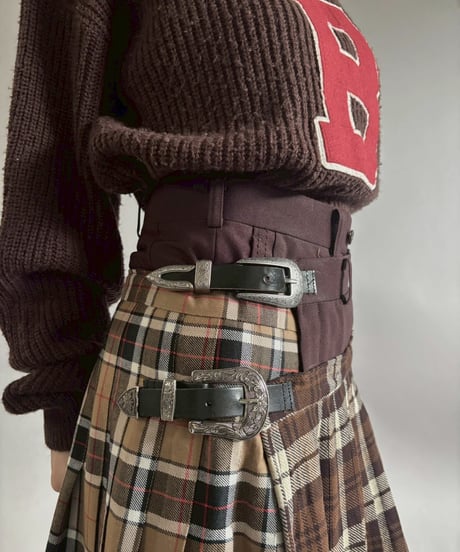【RE;CIRCLE】 RE Kilt Long Skirt / 260108-002