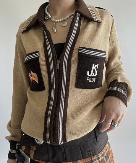【USED】 Zip Up Knit Jacket/250206-003