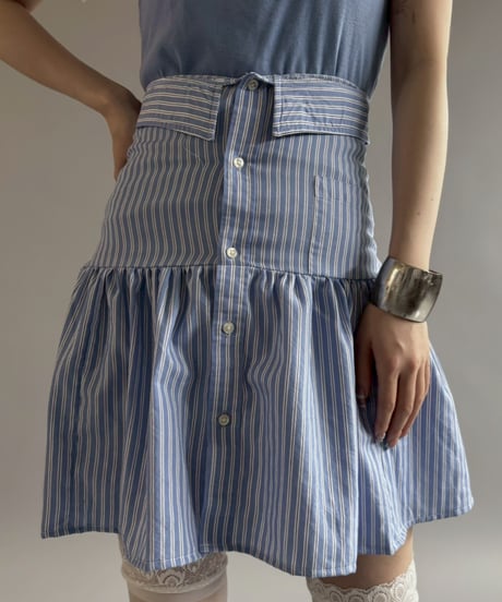 【RE;CIRCLE】  RE Stripe Shirt Mini One-Piece / 260611-004
