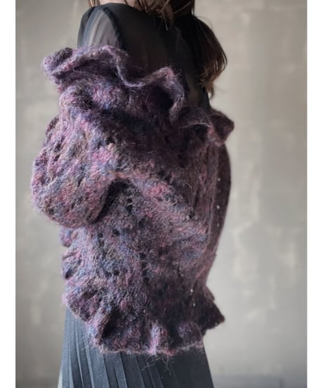 【USED】　Crochet Knit Cardigan/ 220220-040