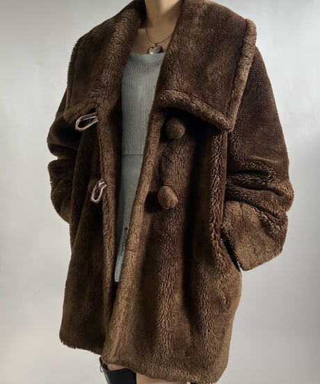 【USED】 Made in ITALY Fake Fur Coat /241221-023