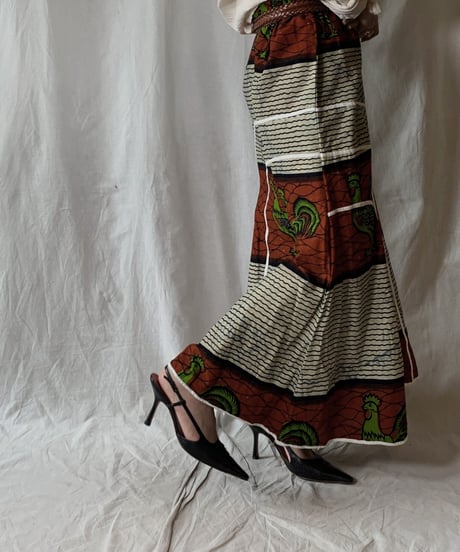【USED】 African Batik Skirt②/210428-009