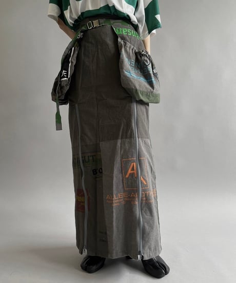 【RE;CIRCLE】RE Eco-Friendly Bag Beit Bag Skirt Dyed Gray / 240613-028