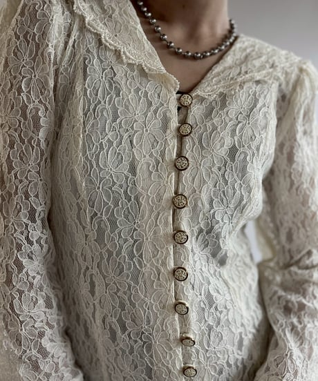 【USED】 Lace Pattern Long One-Piece /250621-024