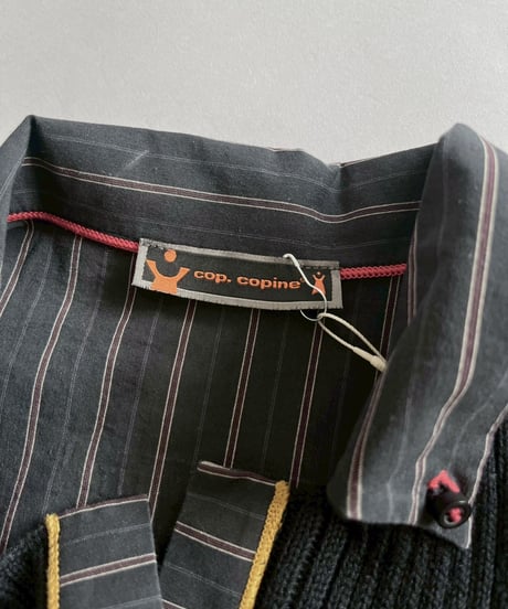 【USED】 Cop.Copine Rib Knit Shirt Cardigan /251014-016