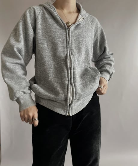 【USED】 Zipup Hoodie Light Gray / 221210-011