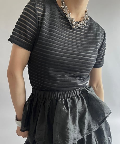 【USED】 Patterned S/S Top /240720-020