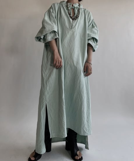 【RE;CIRCLE】RE Dyed French Mattress Cover One-piece -Aqua Green- / 220512-009