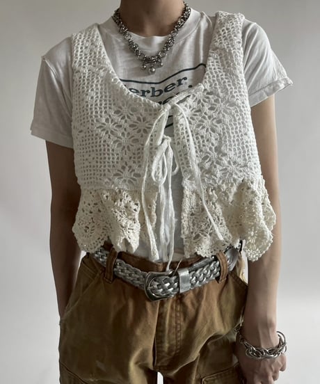 【RE;CIRCLE】RE Crochet Short Vest / 250515-003