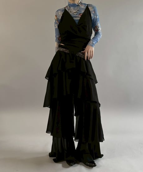【USED】 Tiered Layered Sheer Pants /260307-024