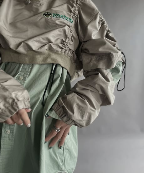 【RE;CIRCLE】 RE Nylon Drawcord Pullover Beige / 230309-013