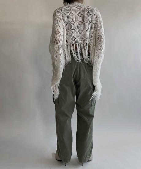 【RE;CIRCLE】 RE Crochet Lace Flare Sleeves Bolero / 220526-044
