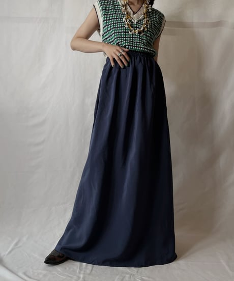 【USED】 Poly Long Skirt②/20210819-017