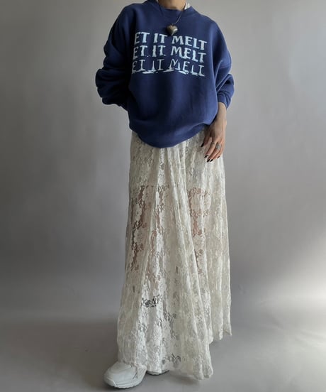 【USED】 Lace Patterned Lame Long One-Piece/241019-017