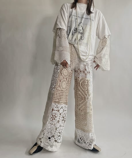 【RE;CIRCLE】 RE Crochet Lace Top / 220623-008