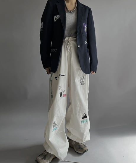 【Mashup Products】 Silk Screen School Jacket/  240217-014
