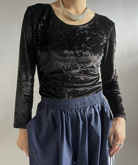 【USED】 Velour Leotard Top /241221-014