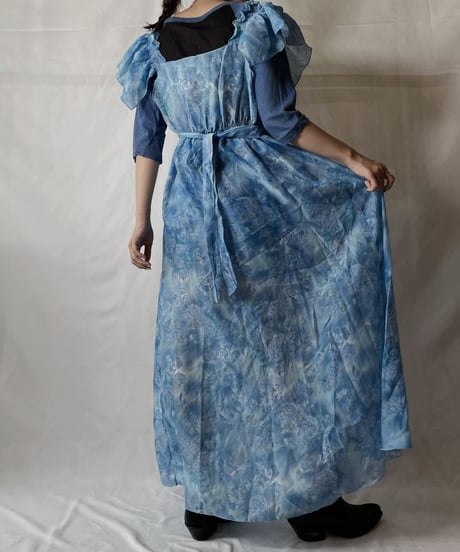 【USED】  Flower Patterned Poly S/S One-piece/20210819-013