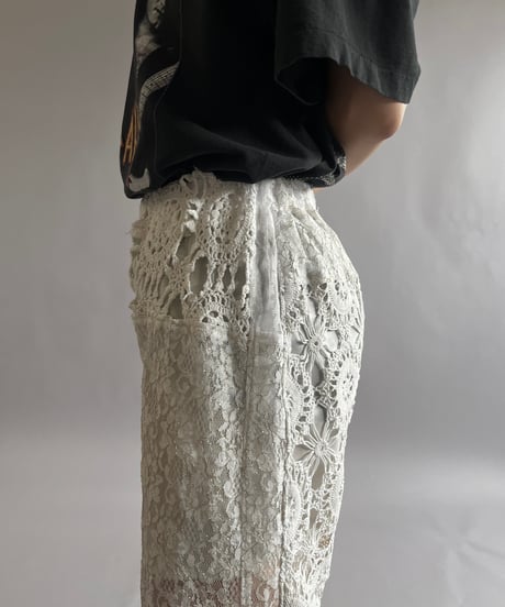【RE;CIRCLE】 RE Crochet Patch Pants / 240829-001