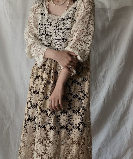 【RE;CIRCLE】 RE Crochet Lace Dress③/210421-003