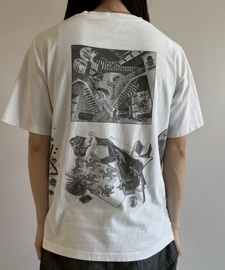 【USED】 Made in USA 90's SOFTEE M.C. ESCHER T-Shirt /250621-029