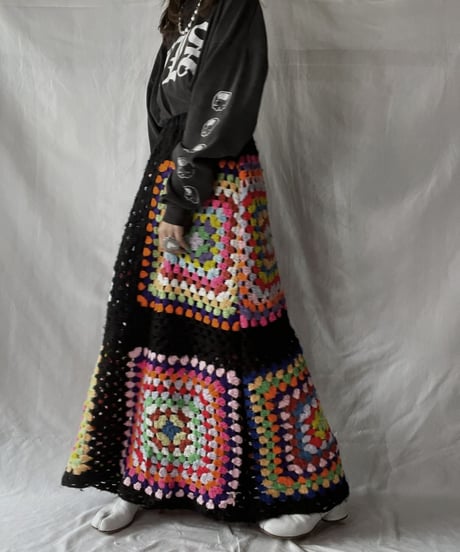 【RE;CIRCLE】 RE Granny Knit Long Skirt②/211014-013