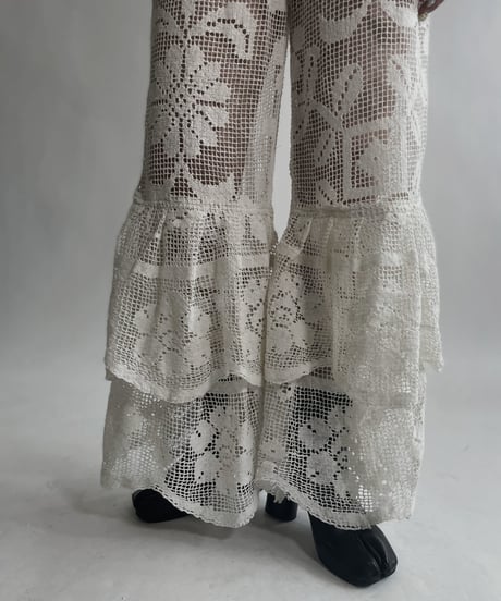 【RE;CIRCLE】 RE Crochet Tiered Pants / 220623-033