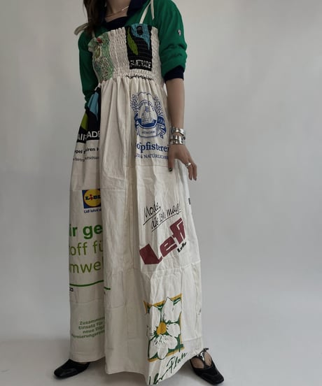 【RE;CIRCLE】 RE Eco-Friendly Bag Shirring One-piece / 220825-013