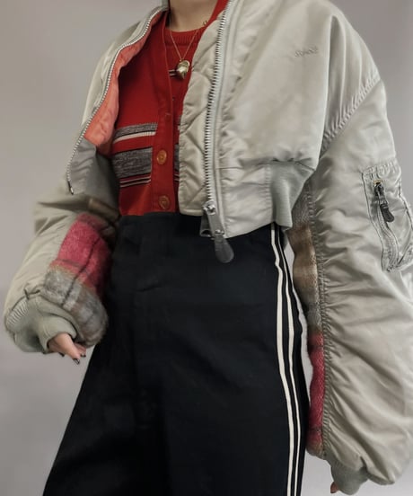 【RE;CIRCLE】 RE Short MA-1 Blanket Docking Jacket Gray / 221208-003