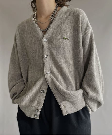 【USED】  IZOD Lacoste Acrylic Knit Cardigan / 221008-028