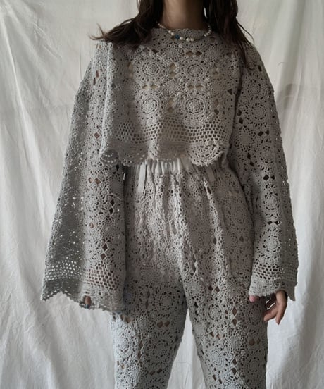 【RE;CIRCLE】 RE Crochet L/S Top①/210611-016