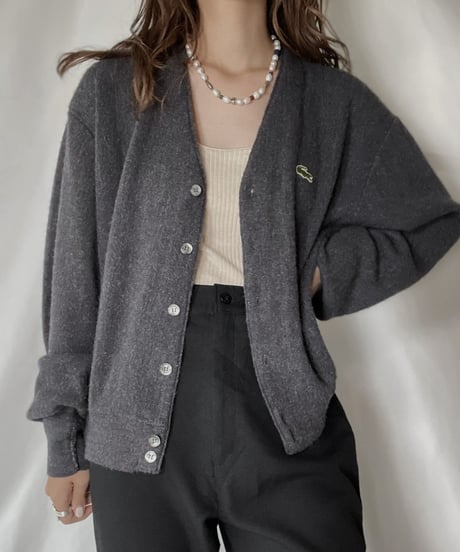 【USED】   LACOSTE Knit Cardigan⑨/211126-017