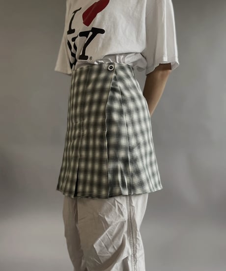 【USED 】Check Patterned Mini Skirt/ 240505-027