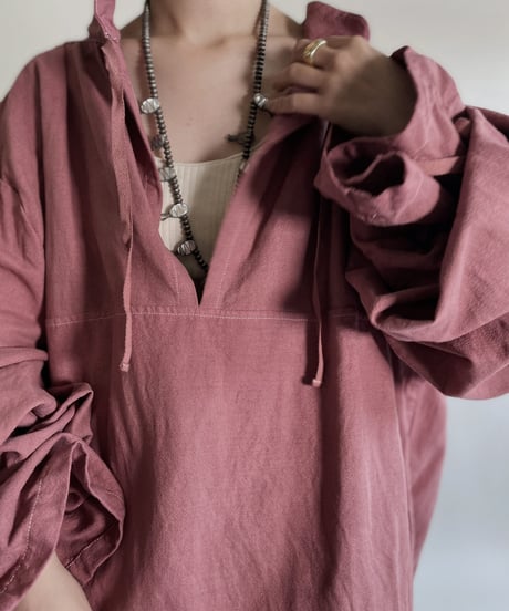 【RE;CIRCLE】RE Dyed French Mattress Cover One-piece -Santa Fe Pink- / 220512-011