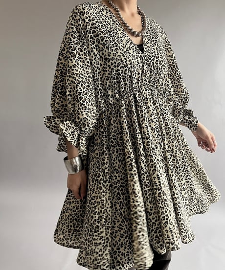 【USED】Leopard Patterned Sheer Top /240907-020